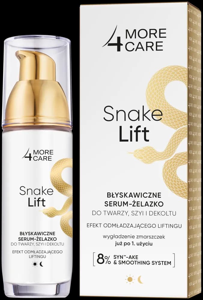Snake Lift błyskawiczne serum-żelazko do twarzy szyi i dekoltu