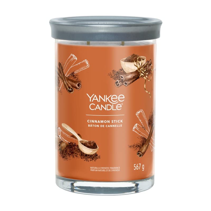 Tumbler Świeca w Dużym Słoiku z Dwoma Knotami Cinnamon Stick