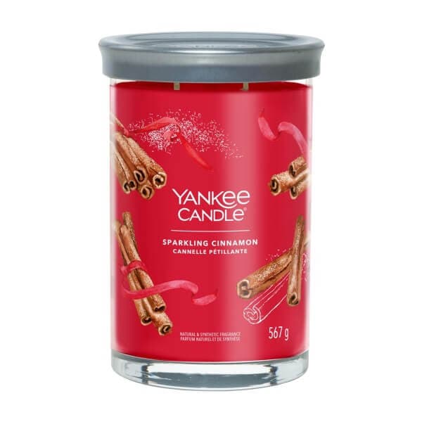 Tumbler Świeca w Dużym Słoiku z Dwoma Knotami Sparkling Cinnamon