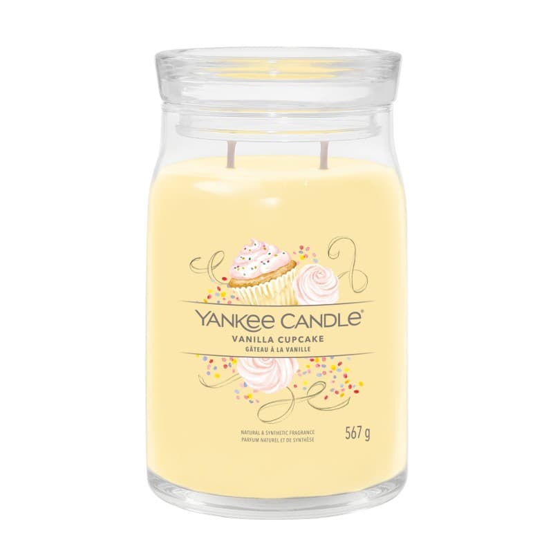 Signature Świeca w Dużym Słoiku z Dwoma Knotami Vanilla Cupcake