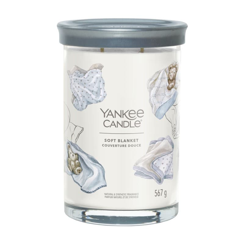 Tumbler Świeca w Dużym Słoiku z Dwoma Knotami Soft Blanket