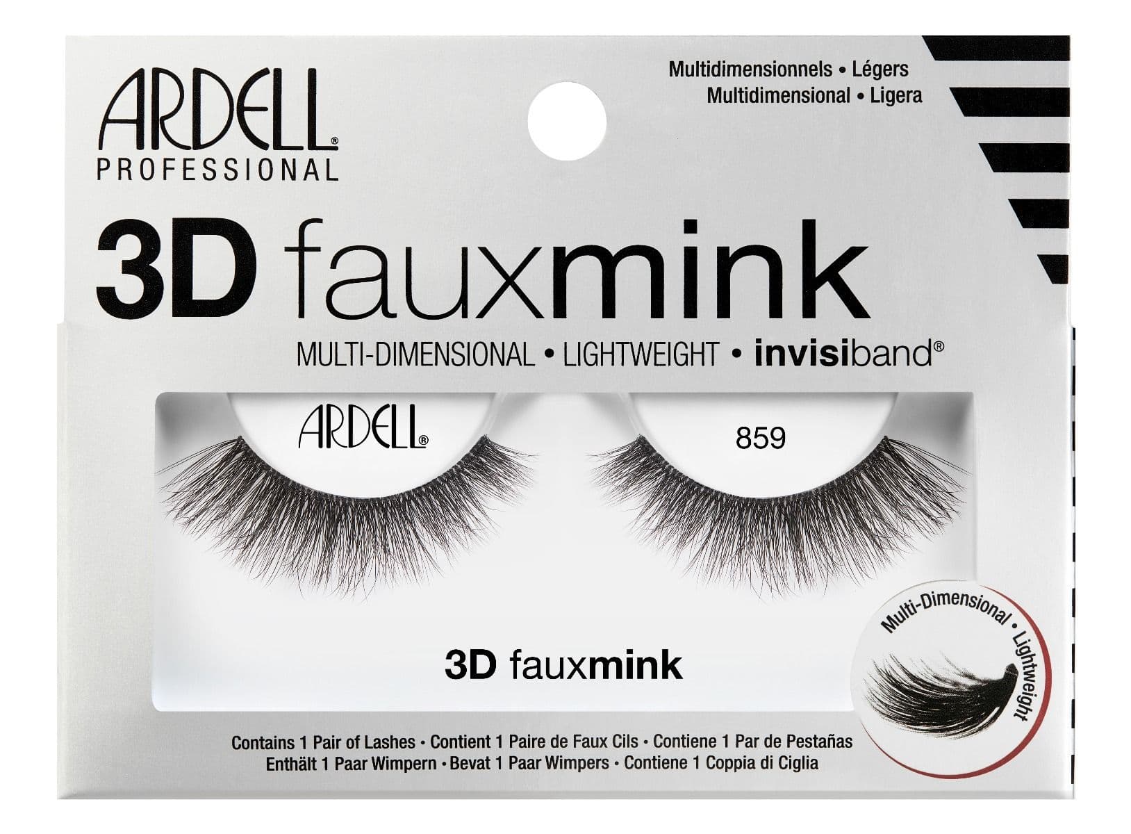 Rzęsy w Paskach 3D Faux Mink 859