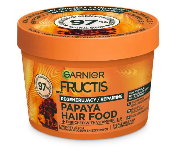 Fructis Papaya Hair Food regenerująca maska do włosów zniszczonych