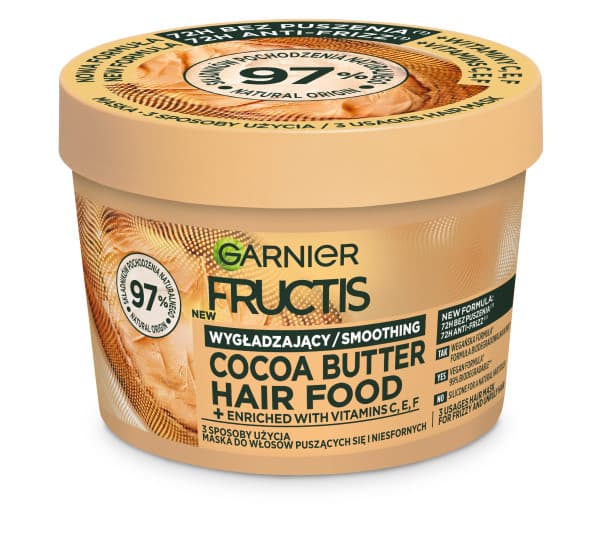 Fructis Cocoa Butter Hair Food wygładzająca maska do włosów puszących się i niesfornych