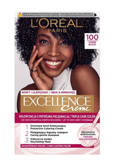 Excellence Creme Krem Koloryzujący Farba do Włosów 100 Czerń