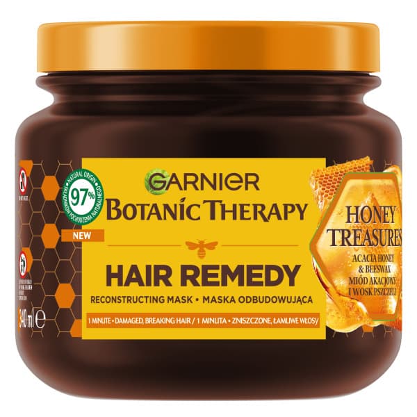 Botanic Therapy Honey Treasures odbudowująca maska do włosów zniszczonych i łamliwych