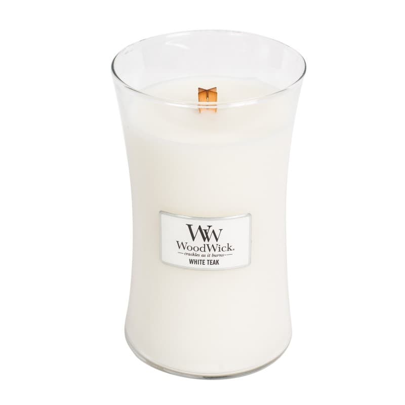 Świeca w Dużym Słoiku White Teak