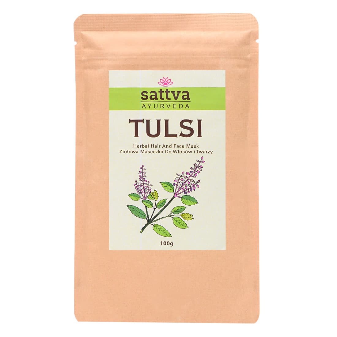 Maseczka ziołowa do twarzy i włosów tulsi