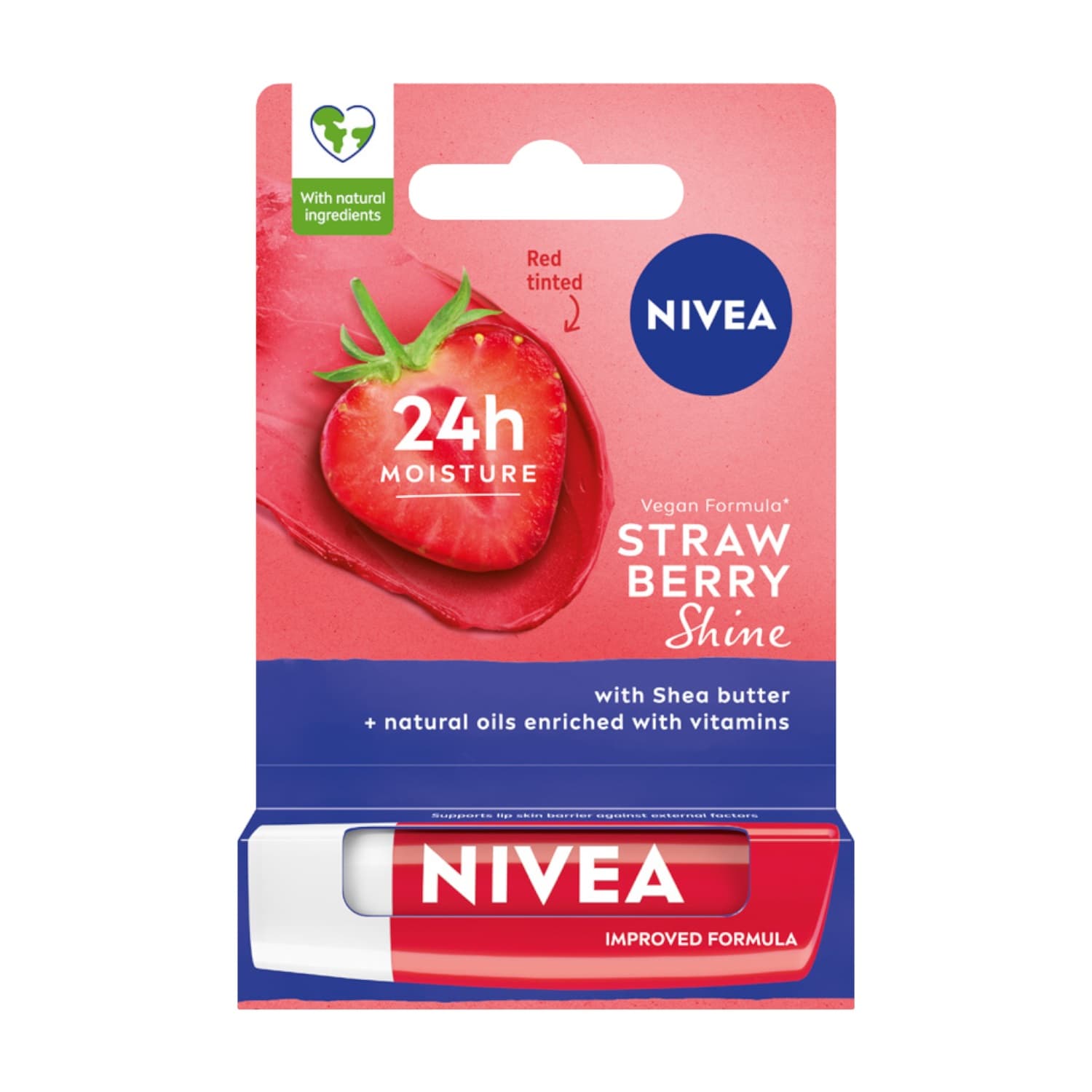 Nawilżająca Pomadka ochronna do ust Strawberry Shine