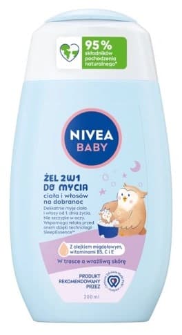 Baby żel 2w1 do mycia ciała i włosów na dobranoc