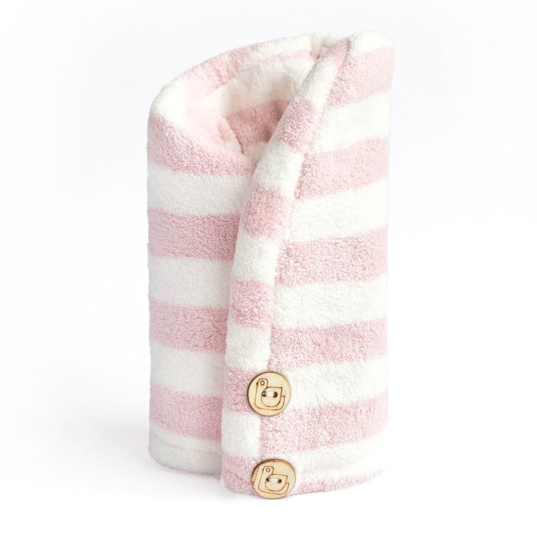 Ręcznik do Włosów z Mikrofibry Pink + White