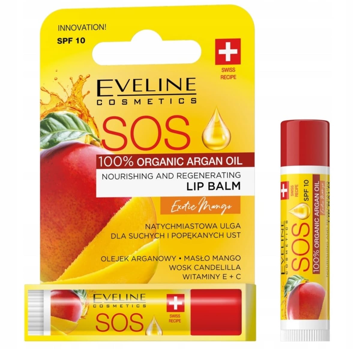 Eveline SOS Argan Pomadka Ochronna do Ust Exotic Mango