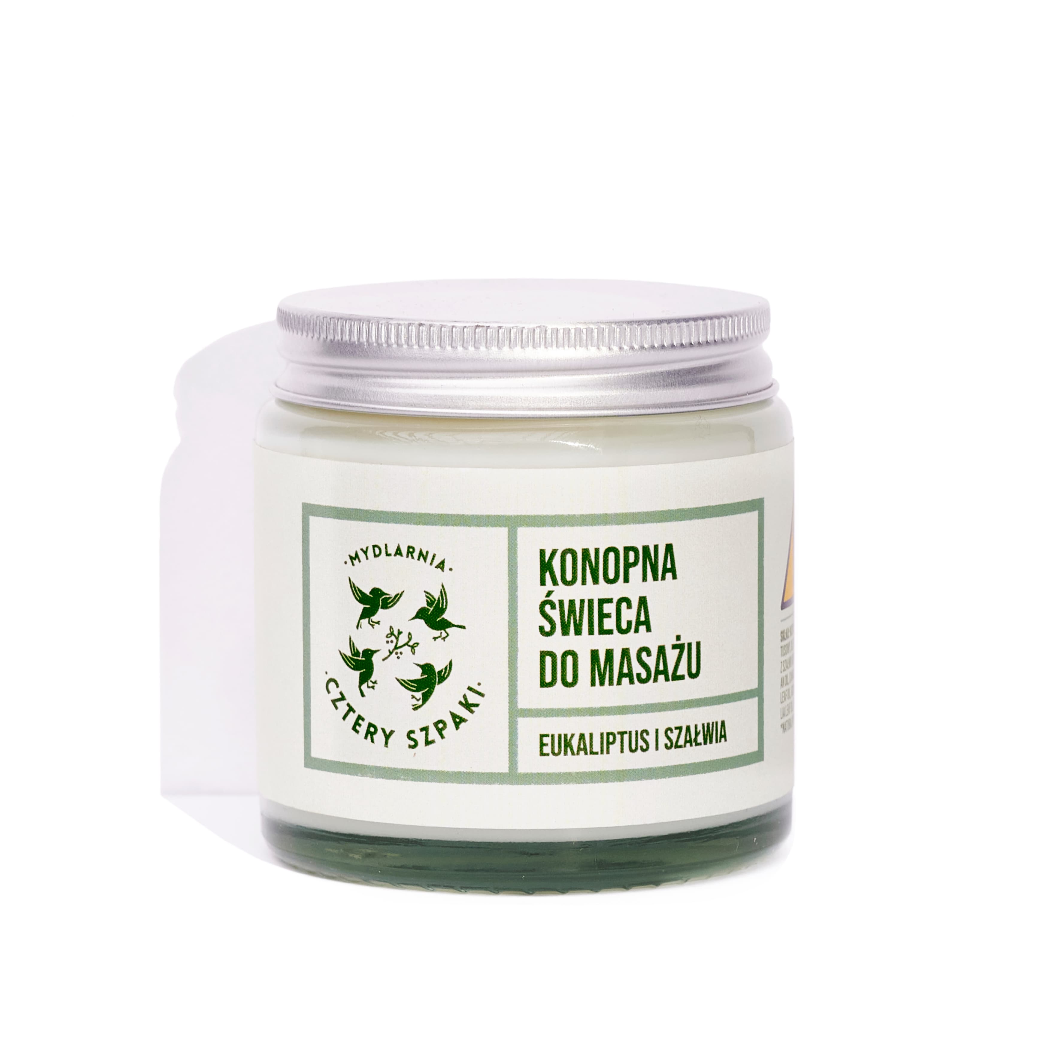 Konopna świeca do masażu - eukaliptus i szałwia Świeczki