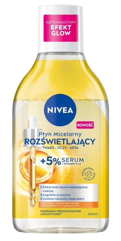 Rozświetlający płyn micelarny z 5% serum