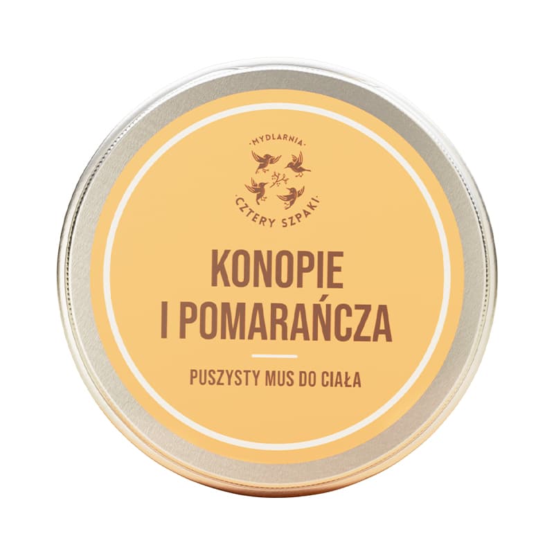 Puszysty Mus do Ciała Konopie i Pomarańcza