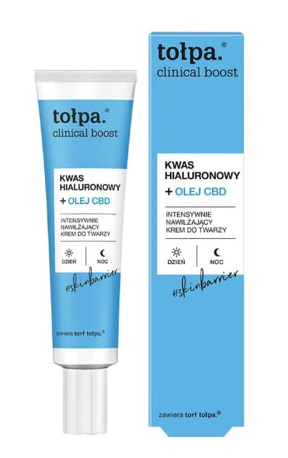 Clinical Boost Kwas Hialuronowy + Olej CBD Intensywnie Nawilżający Krem do Twarzy