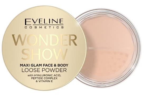 Eveline Wonder Show Maxi Glam Rozświetlający Sypki Puder do Twarzy i Ciała