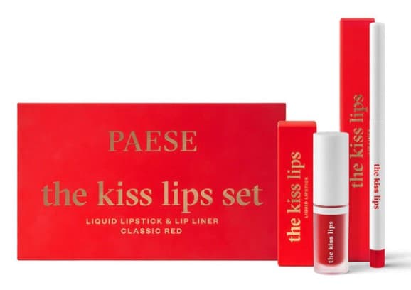 The Kiss Lips Set Zestaw Pomadka i Konturówka do Ust 06 Classic Red