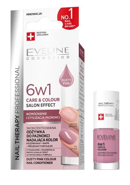 Eveline Odżywka do Paznokci 6w1 Dusty Pink