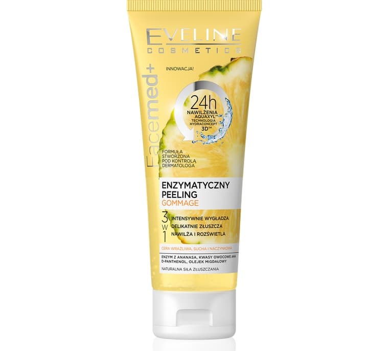 Facemed+ peeling enzymatyczny, gommage, 3w1