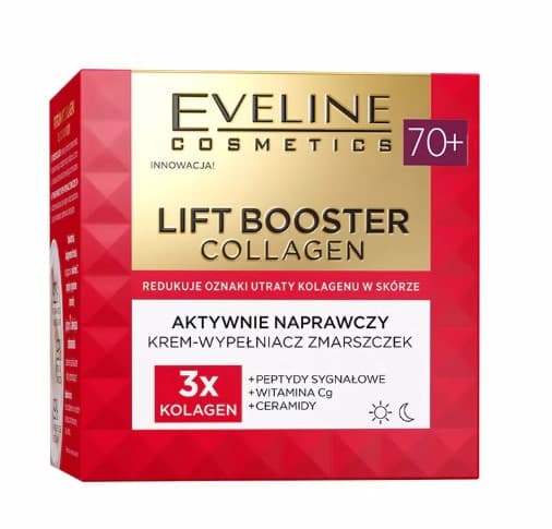Eveline Collagen Lift Booster Aktywnie Naprawczy Krem-Wypełniacz Zmarszczek 70+