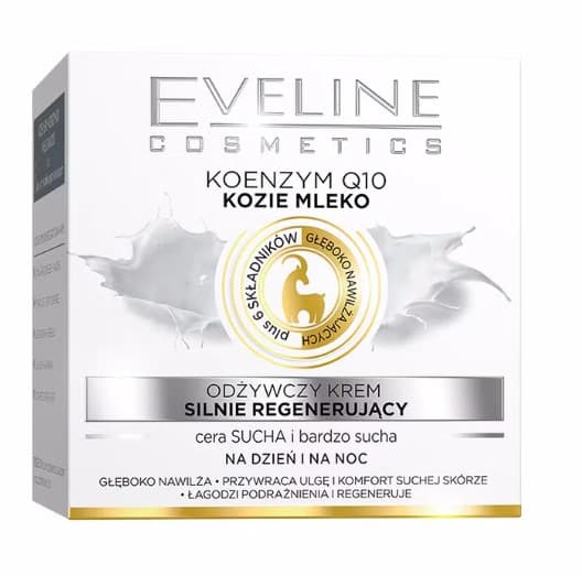 Eveline Coenzyme Q10 Goat's Milk Odżywczy Krem Silnie Regenerujący
