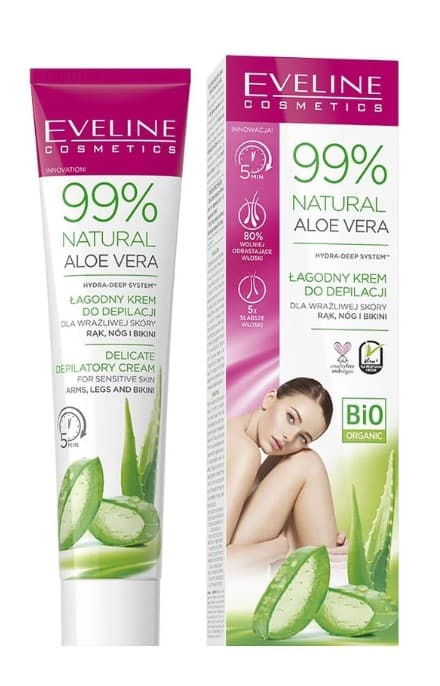 99% Natural Aloe Vera krem do depilacji rąk nóg i bikini