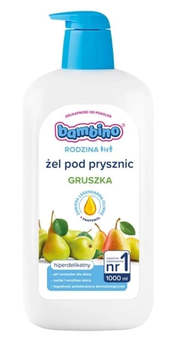 Rodzina Żel pod Prysznic o Zapachu Gruszki
