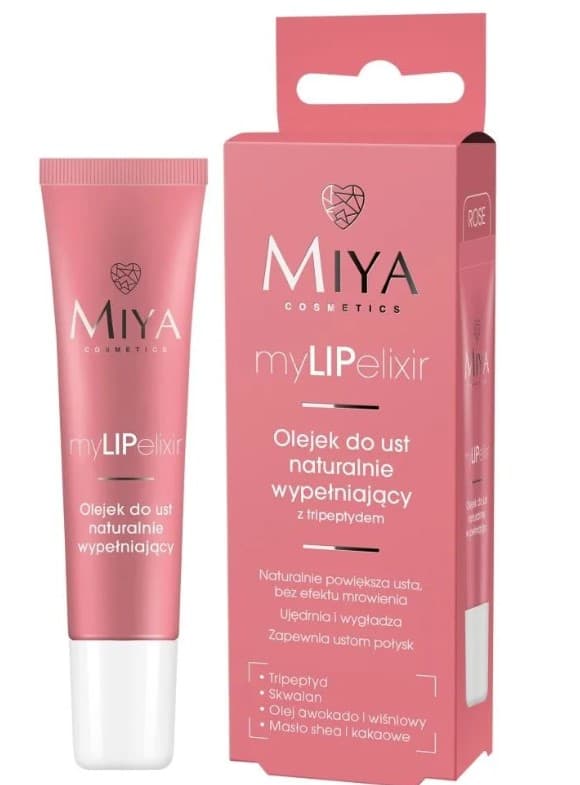 Olejek do Ust Naturalnie Wypełniający Rose