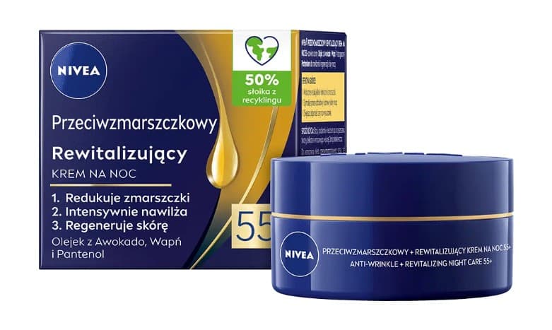 Przeciwzmarszczkowy Rewitalizujący Krem na Noc 55+
