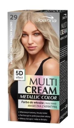 Multi Cream Metallic Color Farba do Włosów 29 Bardzo Jasny Śnieżny Blond