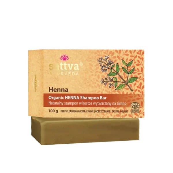 Organic Naturalny szampon w kostce z henną