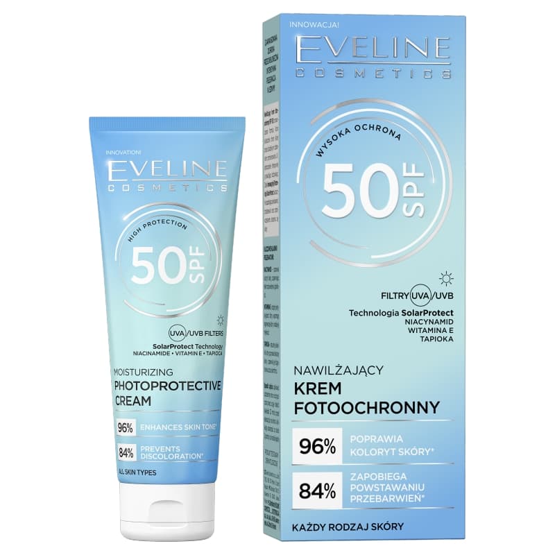 Eveline Nawilżający Krem Fotoochronny z Filtrem SPF50