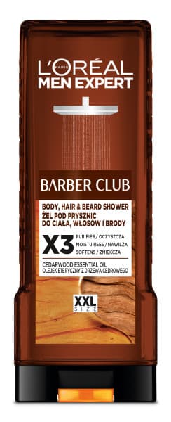 Paris Men Expert Barber Club 3w1 żel do mycia ciała włosów i brody