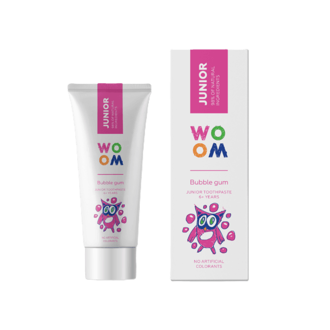 Junior Bubble Gum Pasta do Zębów dla Dzieci 6+ o Smaku Gumy Balonowej