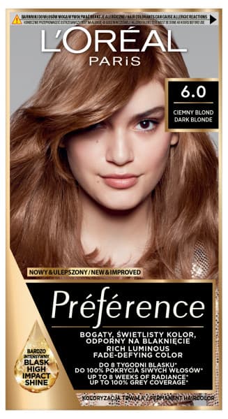 Preference Farba do Włosów 6.0 Ciemny Blond