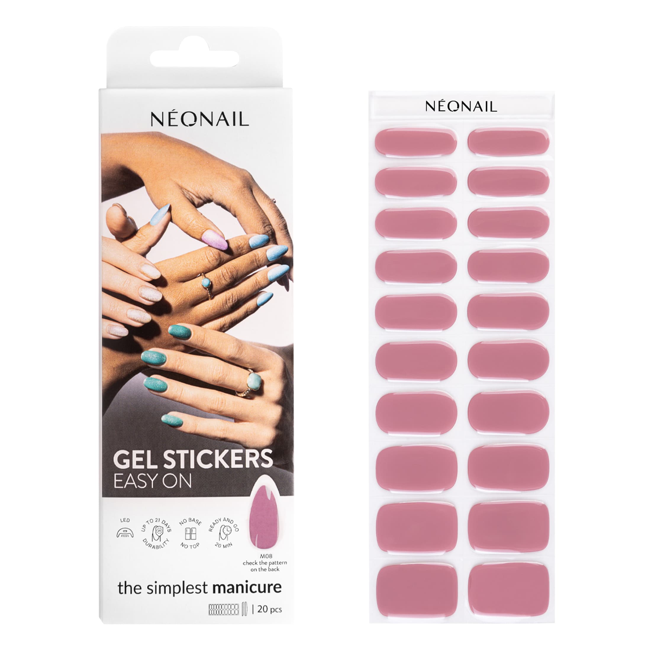 Gel Stickers Lakier Hybrydowy w Naklejce M08