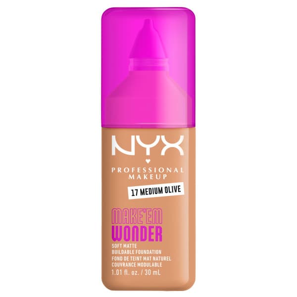 Make 'EM Wonder Kryjący Podkład do Twarzy 17 Medium Olive