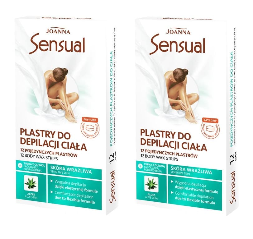Sensual Plastry do Depilacji Ciała Aloes x