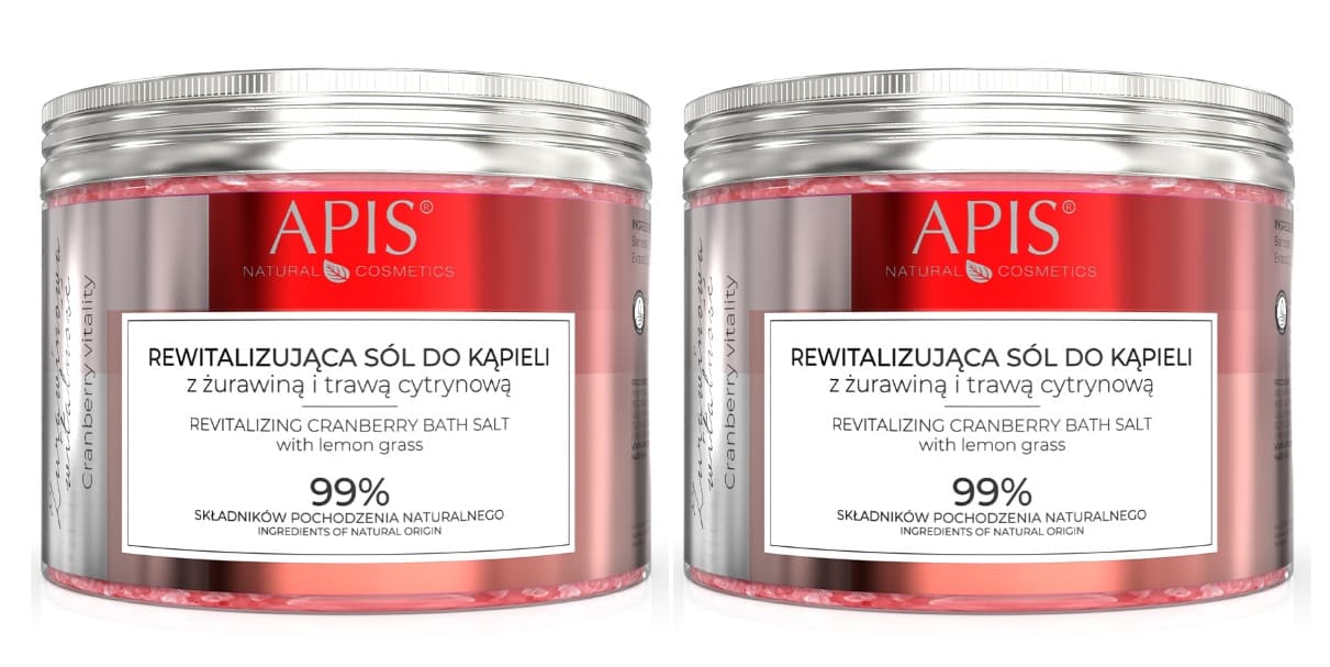 Rewitalizująca Sól do Kąpieli z Żurawiną x