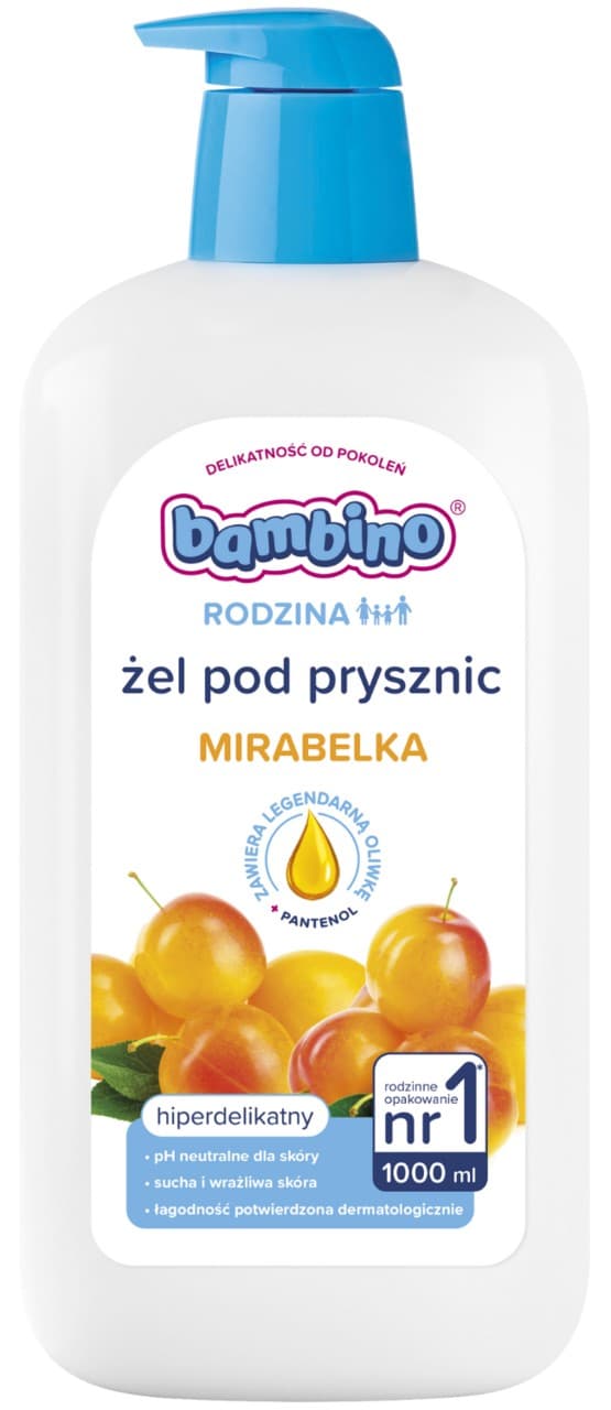 Rodzina Żel pod Prysznic o Zapachu Mirabelki