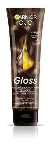 Olia Gloss maska koloryzująca-toner do włosów Chłodny Brąz