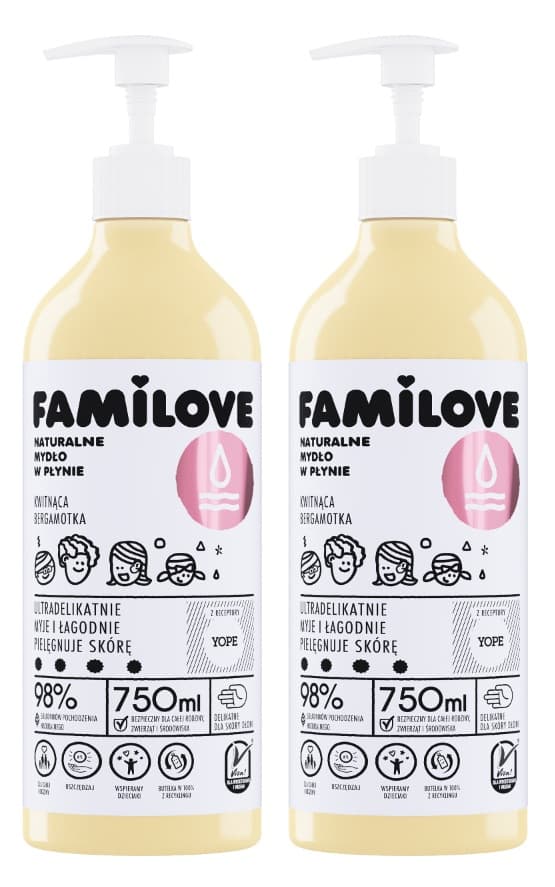 Familove Naturalne Mydło w Płynie Kwitnąca Bergamotka x