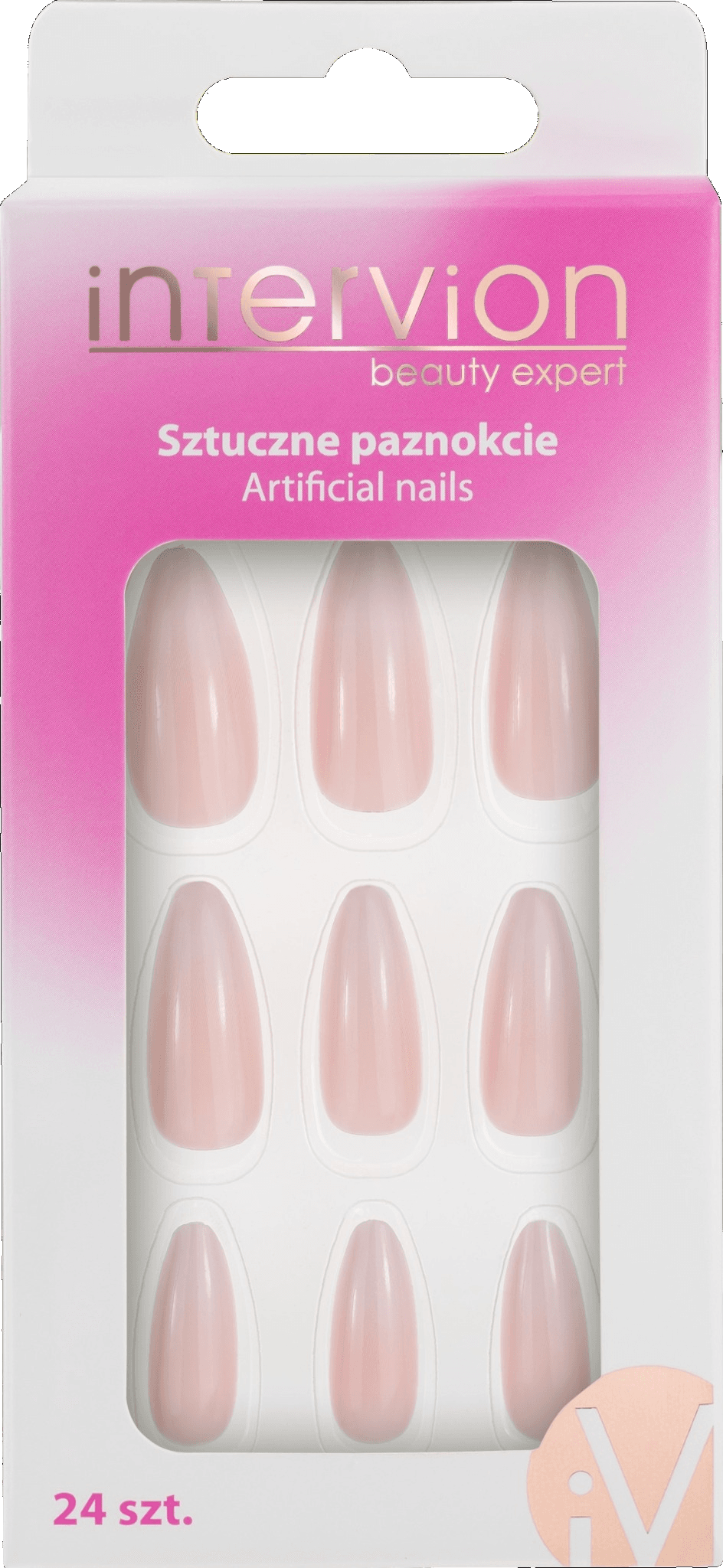 Sztuczne Paznokcie Różowo-Białe Ombre