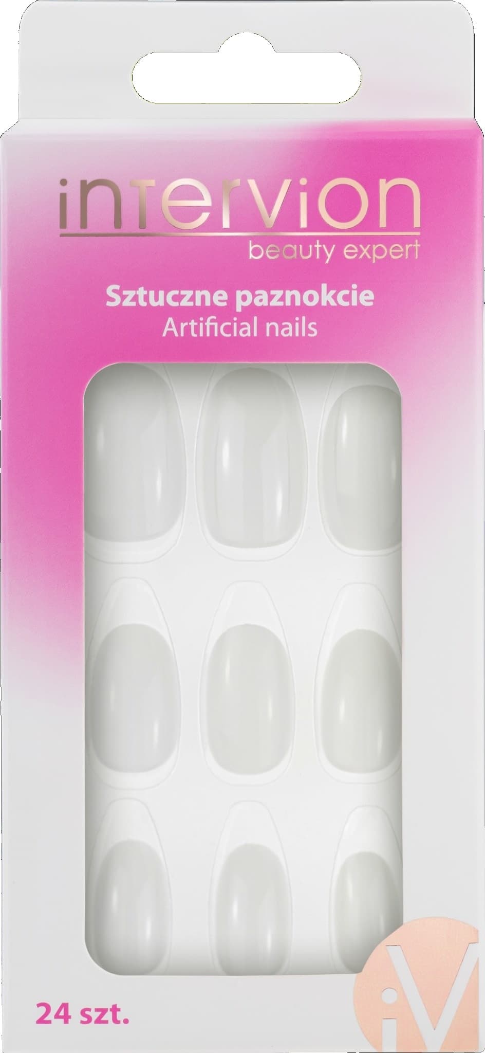 Sztuczne Paznokcie w Kształcie Migdału Mleczne