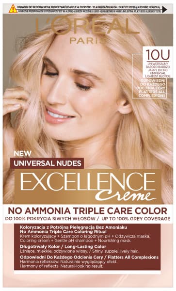 Excellence Creme Farba do Włosów 10U Uniwersalny Bardzo Bardzo Jasny Blond