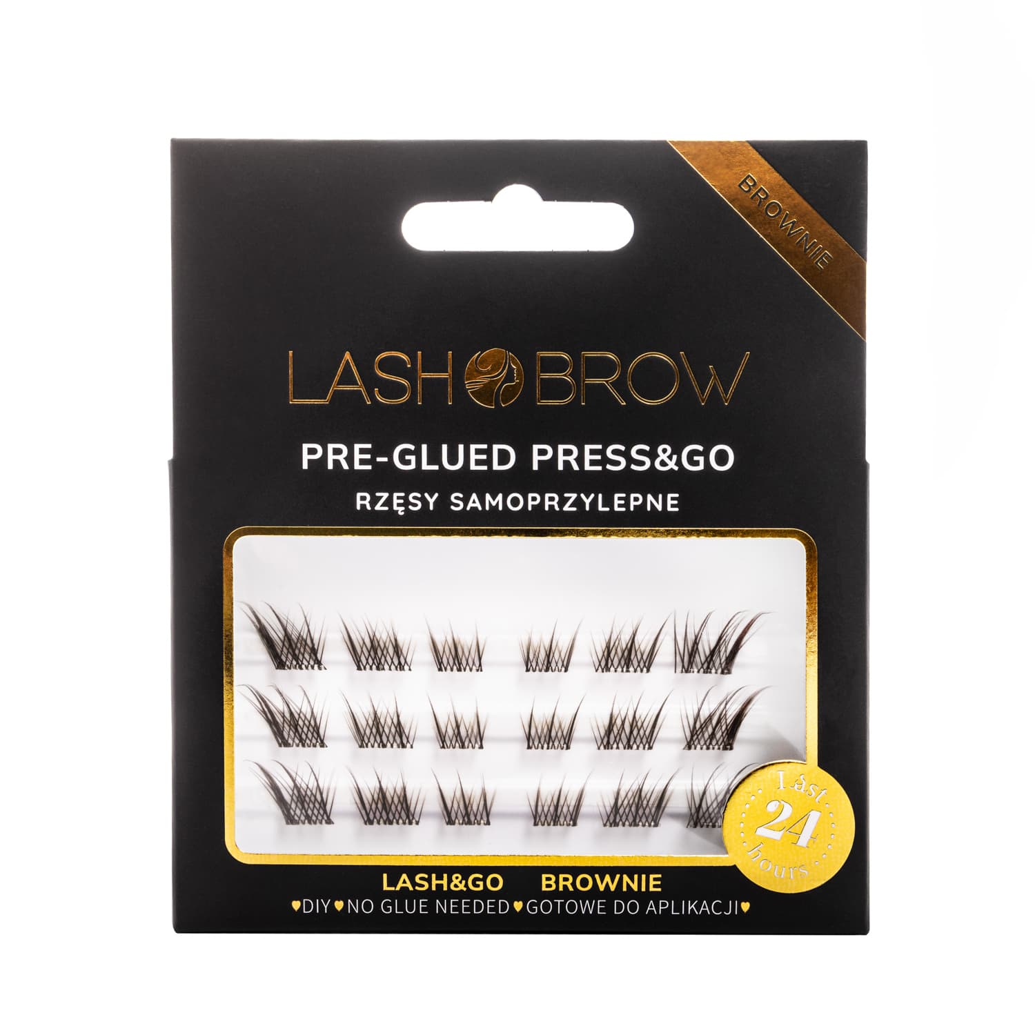 Press & Go Zestaw Kępek Samoprzylepnych Lashy Brownie