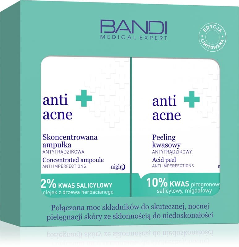 Anti Acne + Zestaw Antytrądzikowy Peeling Kwasowy + Ampułka