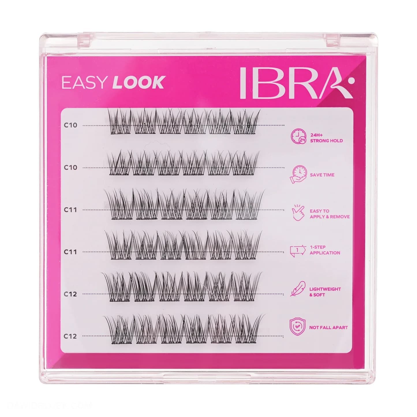 Samoprzylepne Kępki Rzęs Easy Look Skręt C/0,07