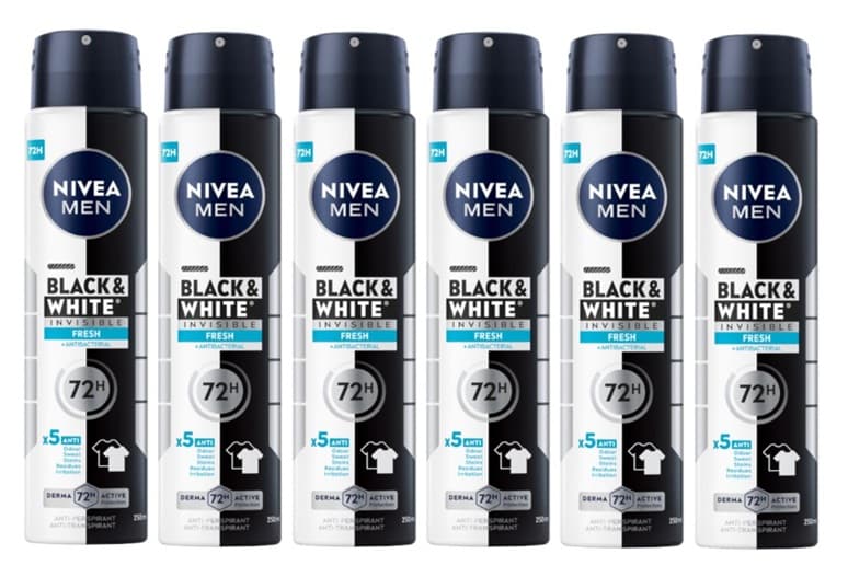 Men Antyperspirant Black & White Invisible Fresh x